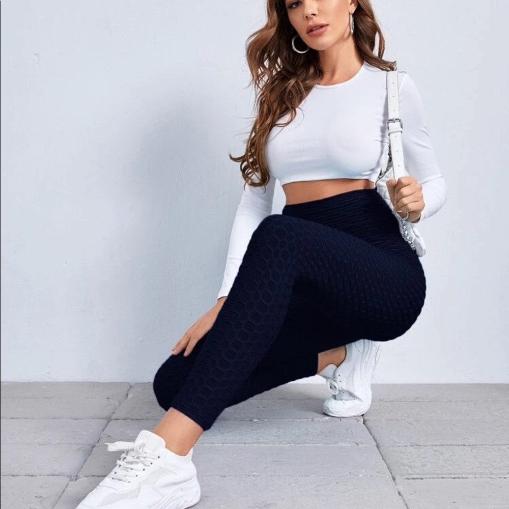 Honey comb textured leggings